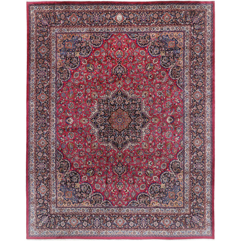 Mashad 390x500 Cm Mashad, Persia, Hand-carded Wool (warp: