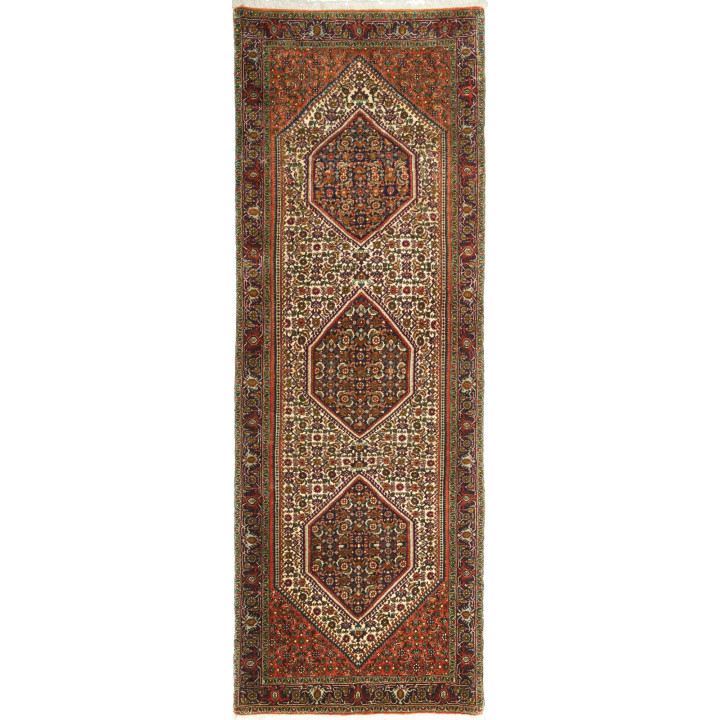 Hand Made Rug Bidjar Persia 76x211 Ivory Brick