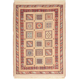 Hand Made Rug Nimbaft Persia 85x118 Beige Brick
