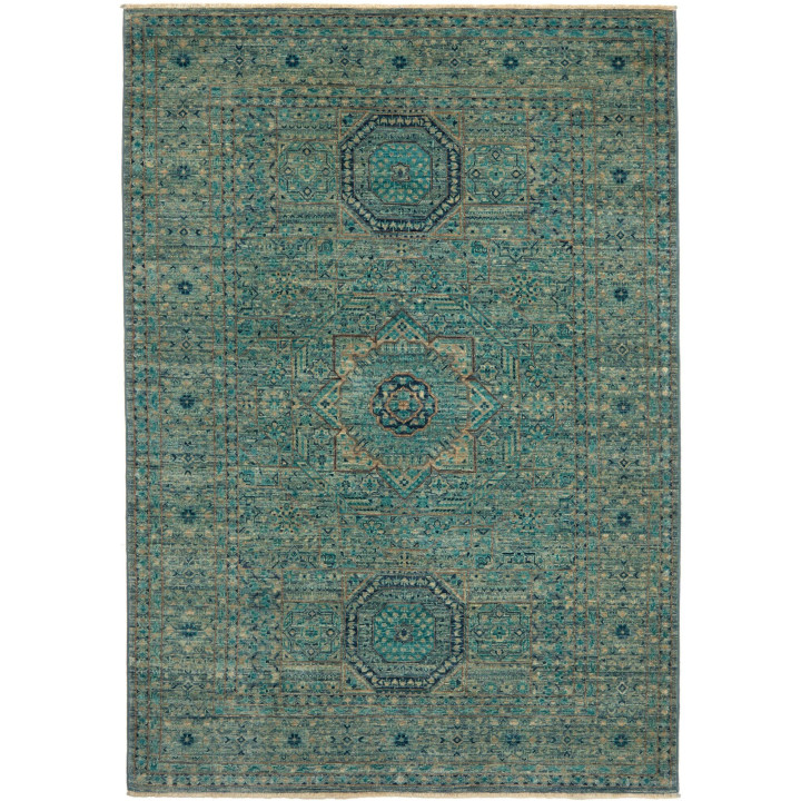 Hand Made Rug Kairo Pakistan 125x179 Petrol Gre