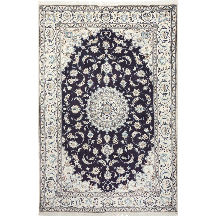 Hand Made Rug Nain Kashmar Persia 196x302 Midni