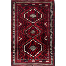 Hand Made Rug Lori Persia 212x318 Dark Red Blac