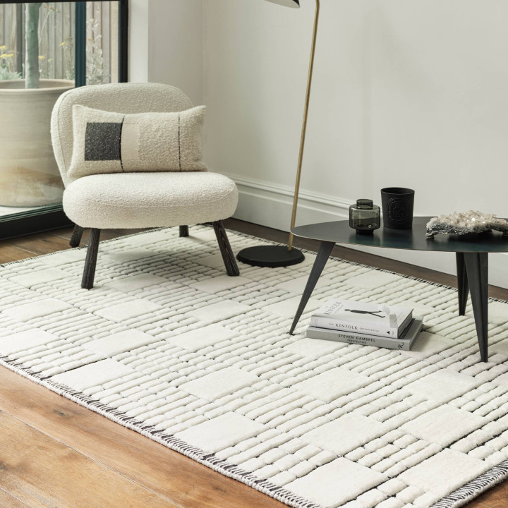 Rug Empire geometric ivory and black 120x170 cm