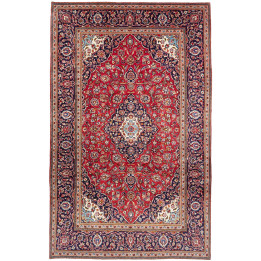 Hand Made Rug Ardakan Persia 200x315 Red Dark B