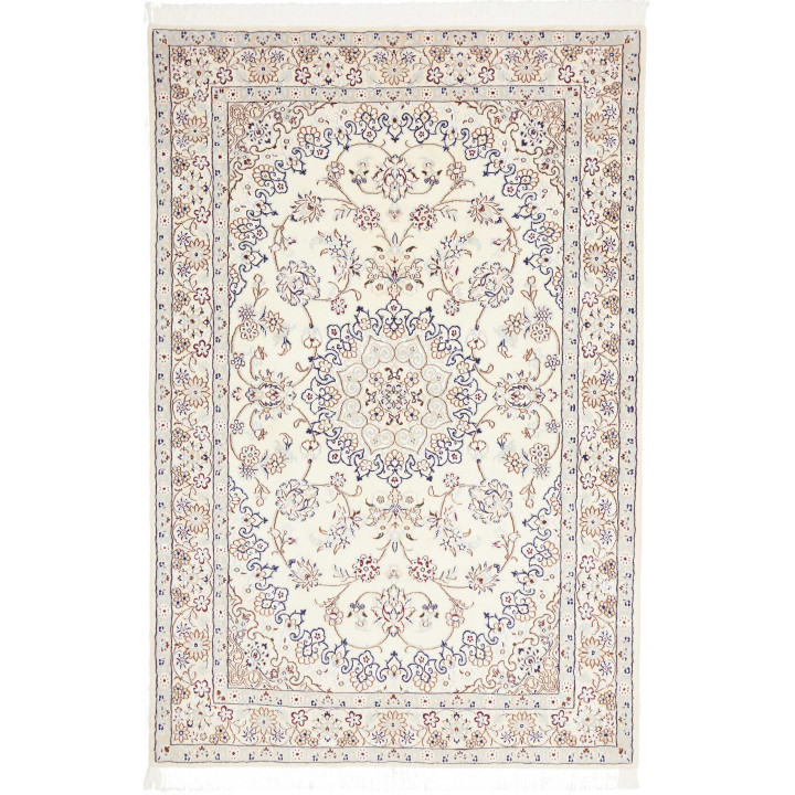 Hand Made Rug Nain 9la Persia 134x202 Ivory Blu