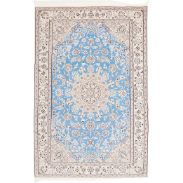 Hand Made Rug Nain 9la Persia 153x233 Light Blu