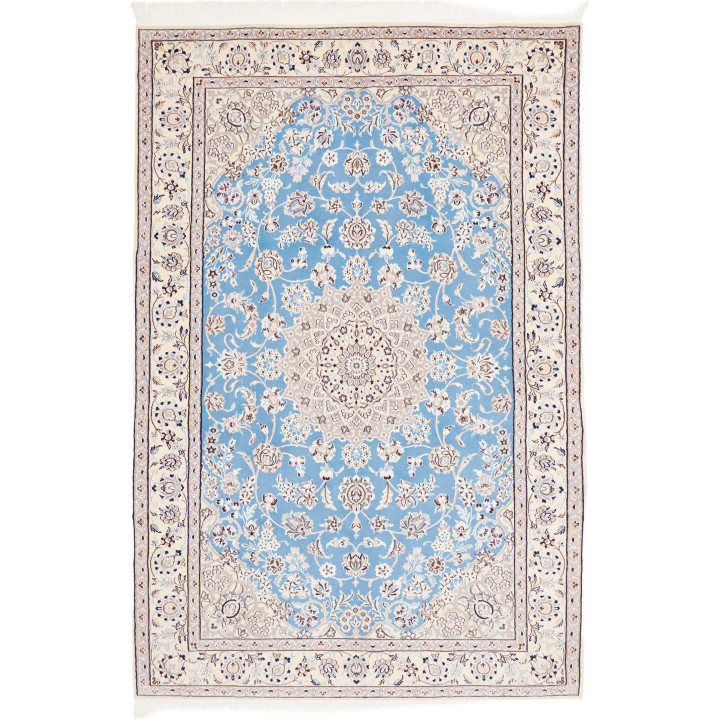 Hand Made Rug Nain 9la Persia 153x233 Light Blu