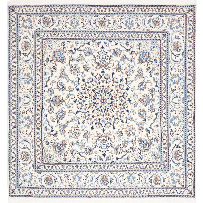 Nain Kashmar 200x203 Cm Nain Kashmar, Persia. Hand-carded