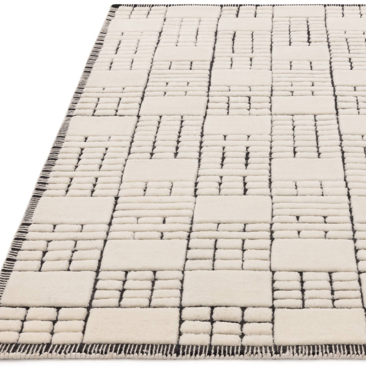 Tappeto Empire geometrico avorio e nero 120x170