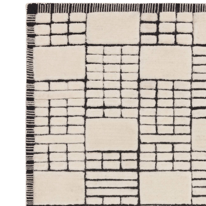 Tappeto Empire geometrico avorio e nero 120x170