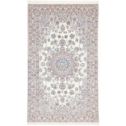 Hand Made Rug Nain 9la Persia 132x222 Ivory Blu