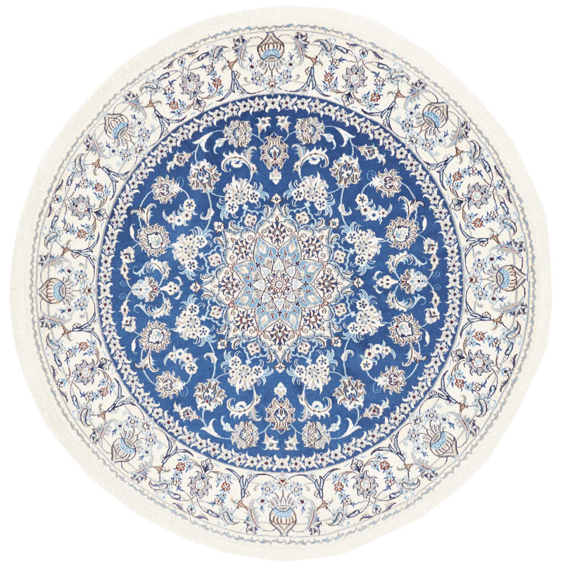 Rug Nain Kashmar Persia 200x203 Blue Ivory Whit