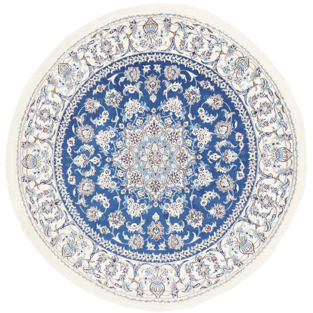 Rug Nain Kashmar Persia 200x203 Blue Ivory Whit