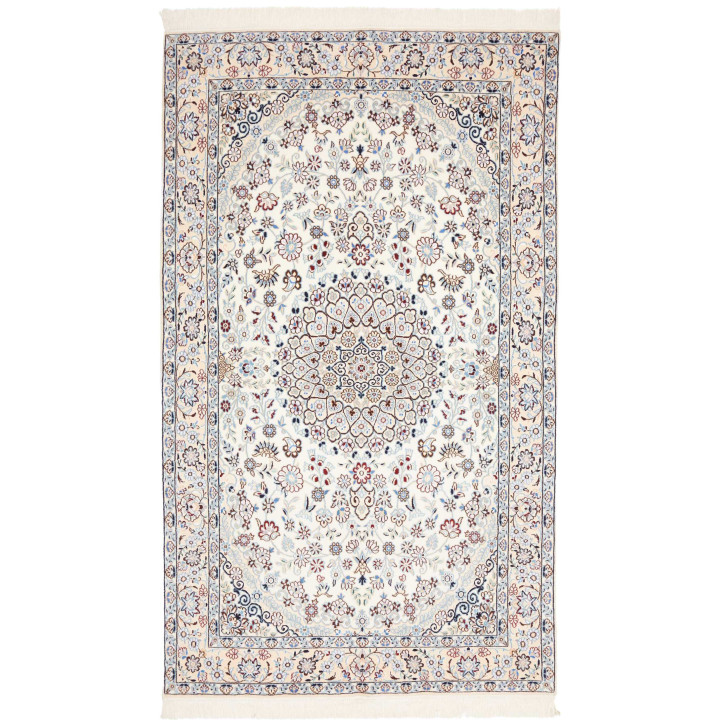 Hand Made Rug Nain 9la Persia 130x220 Ivory Blu