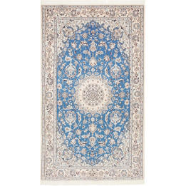 Tappeto Originale Nain 9la Persia 135x227 Blu A