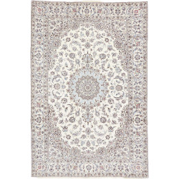Hand Made Rug Nain 9la Persia 197x293 Ivory Blu