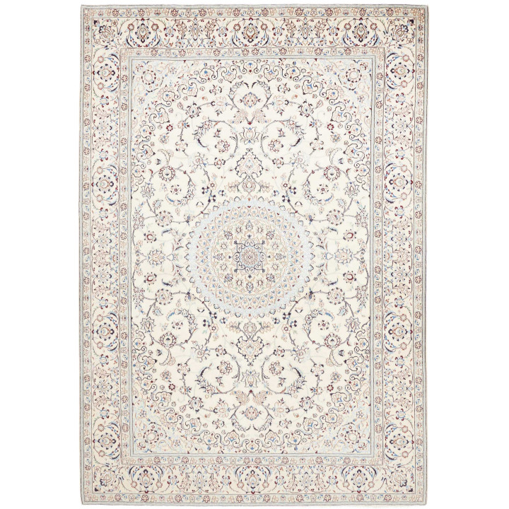 Hand Made Rug Nain 9la Persia 204x298 Ivory Blu