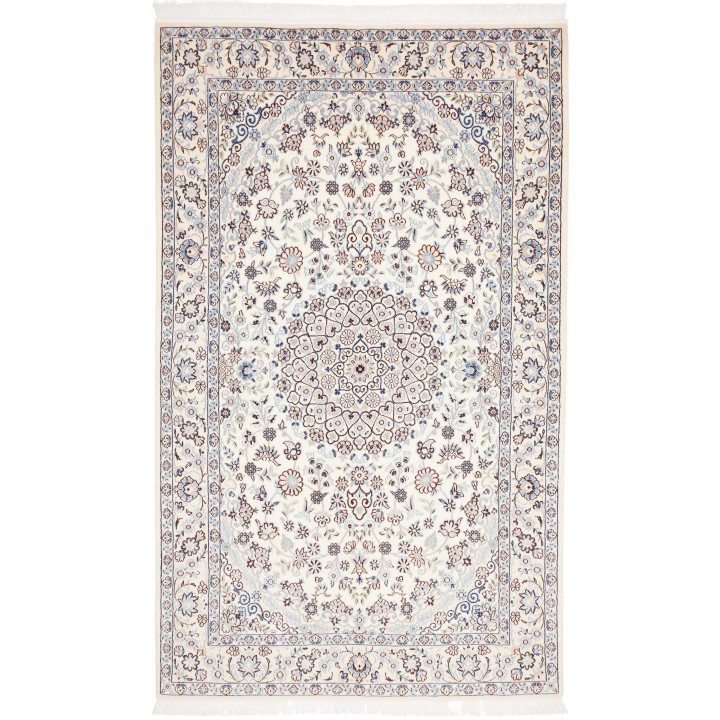 Hand Made Rug Nain 9la Persia 133x223 Ivory Blu