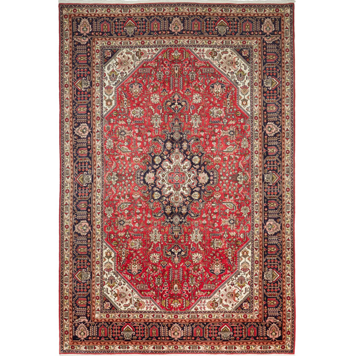 Tappeto Originale Tabriz Persia 200x300 Rosso B