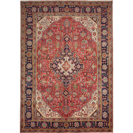 Hand Made Rug Tabriz Persia 200x293 Brick Red M