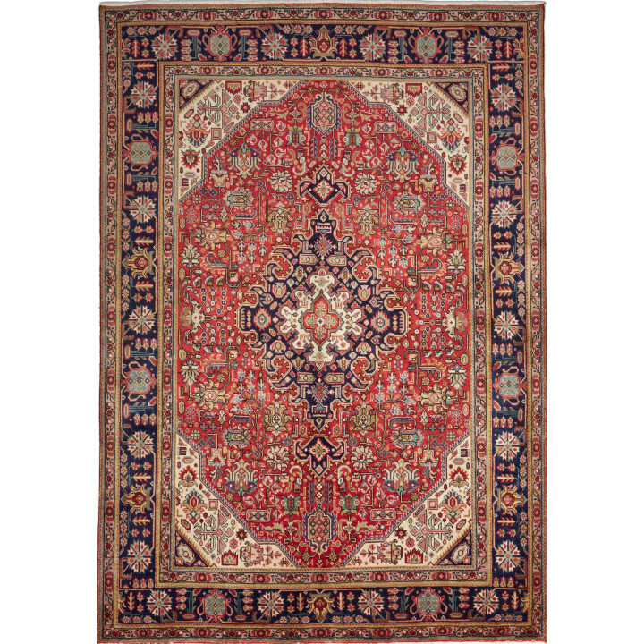 Hand Made Rug Tabriz Persia 200x293 Brick Red M