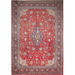 Hand Made Rug Sarough Persia 260x375 Red Dark B