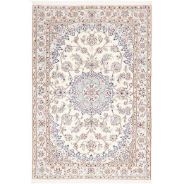 Hand Made Rug Nain 9la Persia 138x204 Ivory Blu