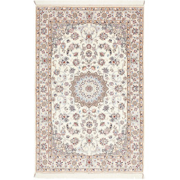 Hand Made Rug Nain 9la Persia 130x200 Ivory Blu