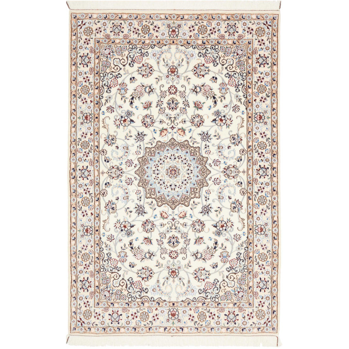 Hand Made Rug Nain 9la Persia 130x200 Ivory Blu