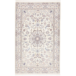 Hand Made Rug Nain 9la Persia 132x208 Ivory Blu