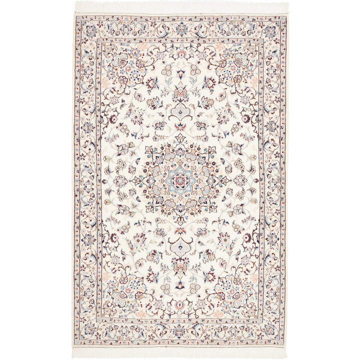 Hand Made Rug Nain 9la Persia 138x214 Ivory Blu
