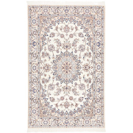 Hand Made Rug Nain 9la Persia 130x206 Ivory Blu