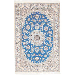 Hand Made Rug Nain 9la Persia 137x214 Blue Ivor