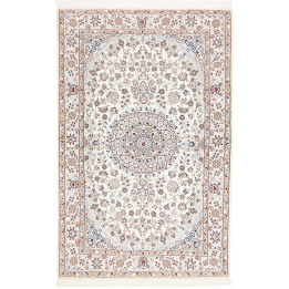 Hand Made Rug Nain 9la Persia 134x210 Ivory Blu