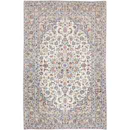 Hand Made Rug Kashan Persia 197x300 Ivory Cobal