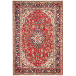 Hand Made Rug Tabriz Persia 200x300 Red Blue