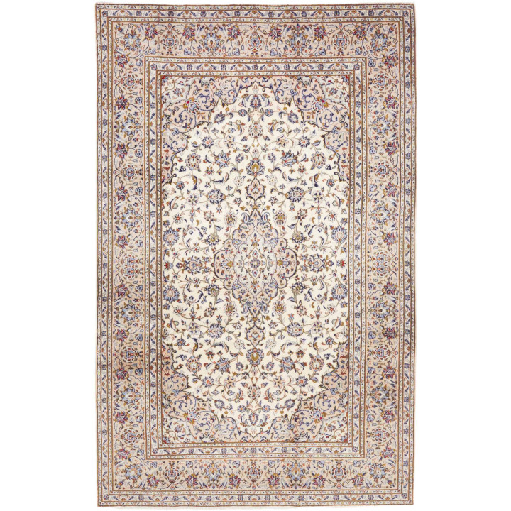 Hand Made Rug Kashan Persia 204x322 Ivory Cobal