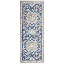 Tappeto Originale Nain 9la Persia 78x203 Blu Av