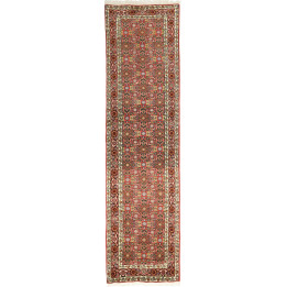 Hand Made Rug Zandjan Persia 64x245 Brick Red B