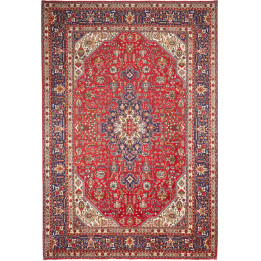 Hand Made Rug Tabriz Persia 200x297 Red Dark Bl
