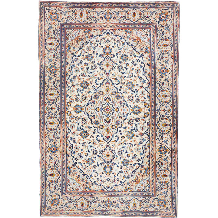 Tappeto Originale Kashan Persia 193x300 Avorio