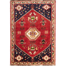 Hand Made Rug Shiraz Fine Persia 122x174 Red Da