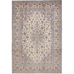 Hand Made Rug Kashan Persia 240x355 Ivory Blue
