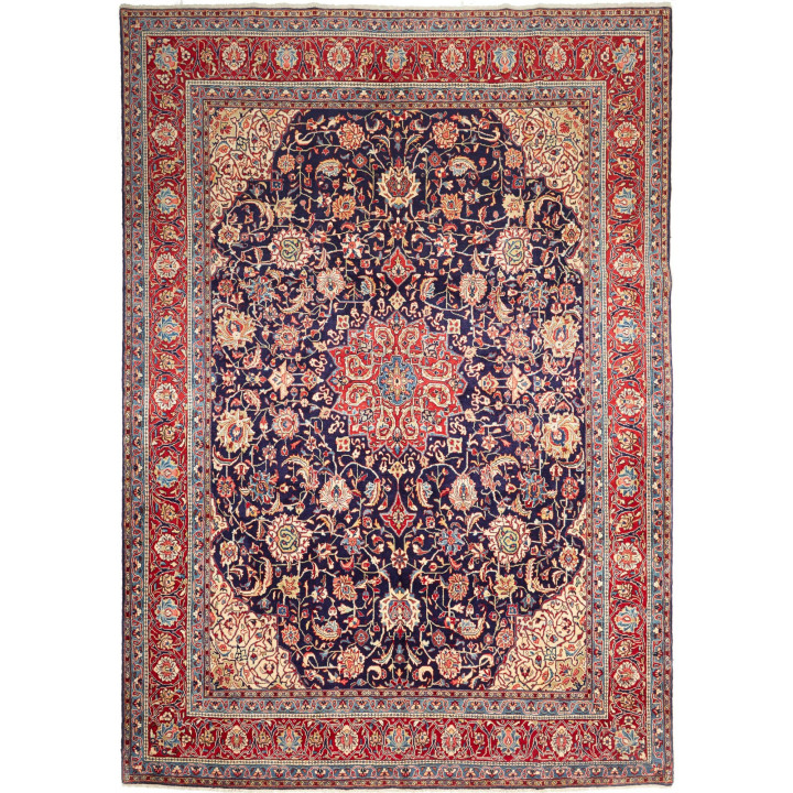 Tappeto Originale Sarough Persia 245x345 Blu Sc