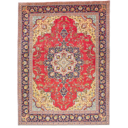 Tabriz 257x348 Cm Tabriz, Persia, Hand-carded Wool (cotton