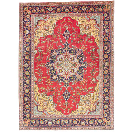 Tabriz 257x348 Cm Tabriz, Persia, Hand-carded Wool (cotton