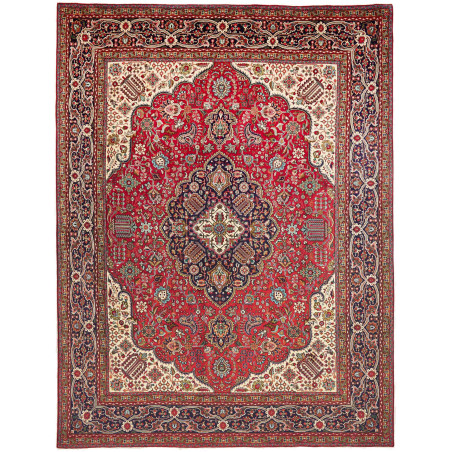 Tabriz 300x400 Cm Tabriz, Persia, Hand-carded Wool (warp: