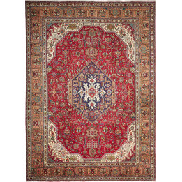 Tappeto Originale Tabriz Persia 252x350 Rosso B