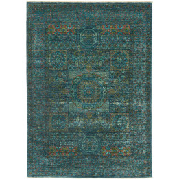 Hand Made Rug Kairo Pakistan 146x208 Petrol Gre
