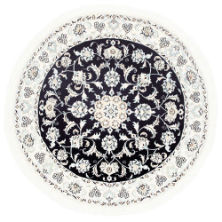 Nain Kashmar 140x140 Cm Nain Kashmar, Persia, Hand-carded